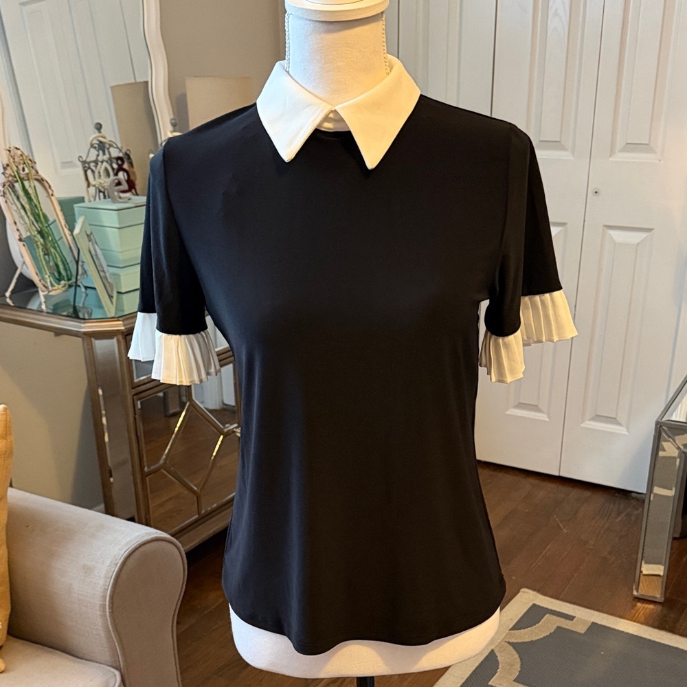 Anne Klein Black & White Women's Top NWT XS ❤️ LOVE!